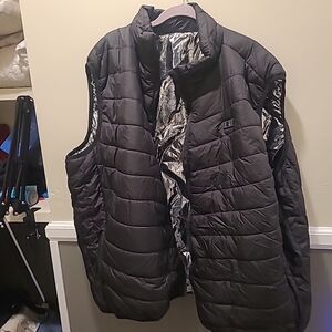 Heated Vest Liner Under Black Full Zip Golf Camp Cold Weather Unisex Sz 6XL